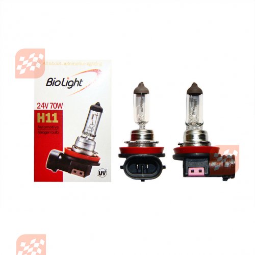 Галогеновая лампочка H11 24V 70W Clear Biolight Box