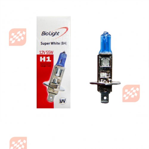 Галогеновая лампочка S/W(B4) H1 12V 55W Biolight Box