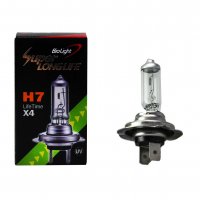 Галогеновая лампочка H7 12V 55W Super Long Life Clear Biolight Box