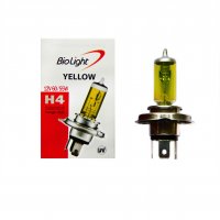 Галогеновая лампочка H4 (P43T) 12V 60/55W YELLOW Biolight Box