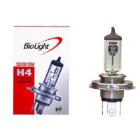 Галогеновая лампочка H4 (P43T) 12V 60/55W Clear Biolight Box